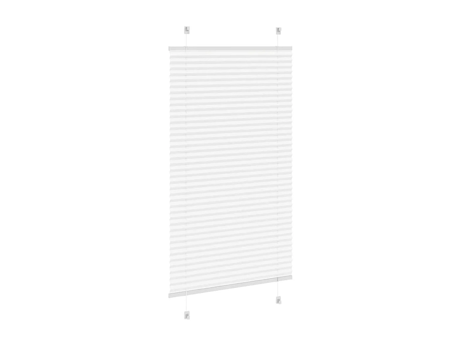 Store plissé blanc 70x100 cm largeur du tissu 69,4 cm polyester