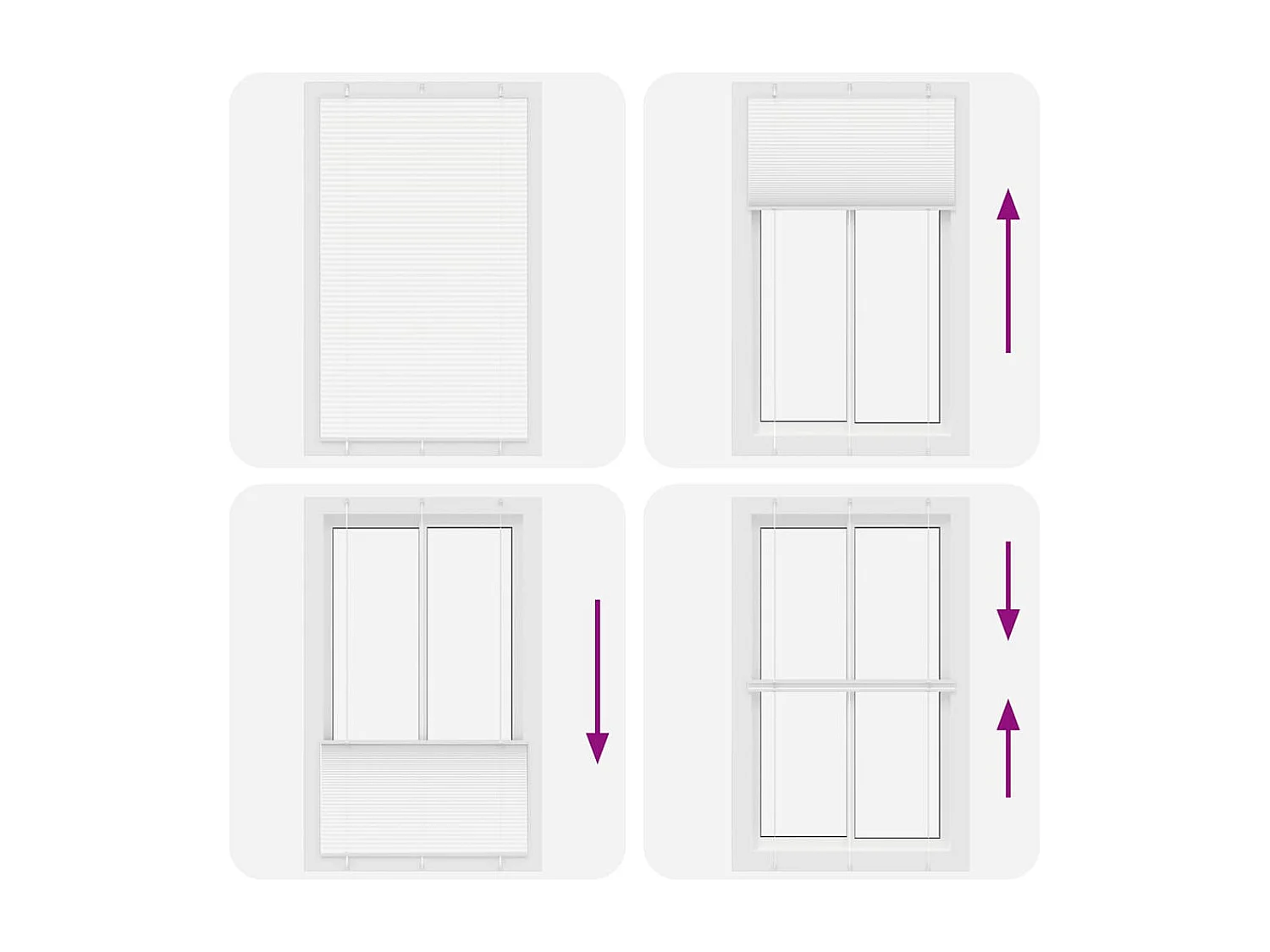 Store plissé blanc 115x200cm largeur du tissu 114,4cm polyester