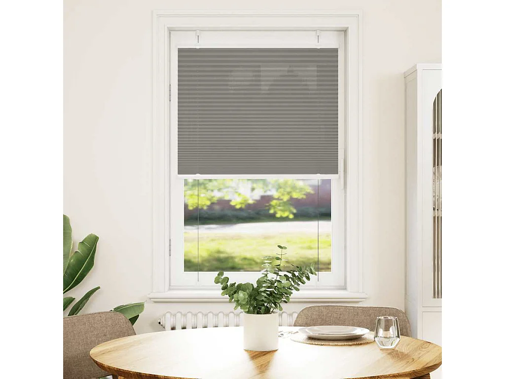 Store plissé anthracite 75x100 cm largeur du tissu 74,4 cm