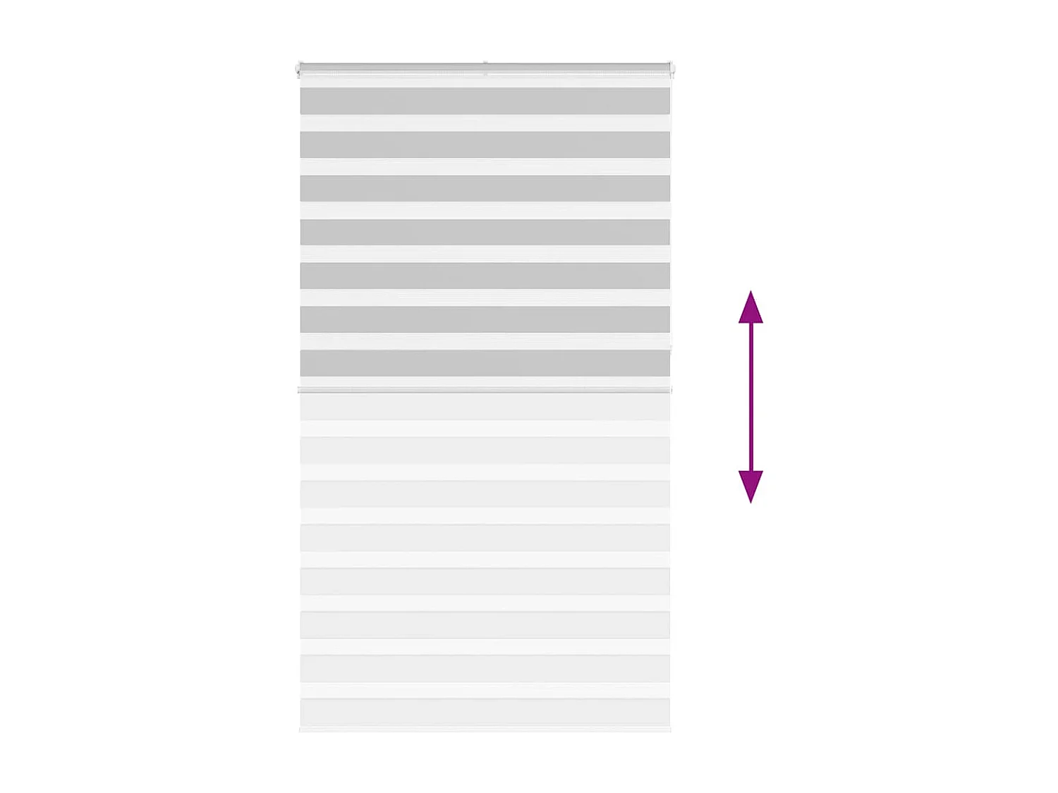 Estor cebra gris claro 135x230cm tejido ancho 130,9cm poliéster