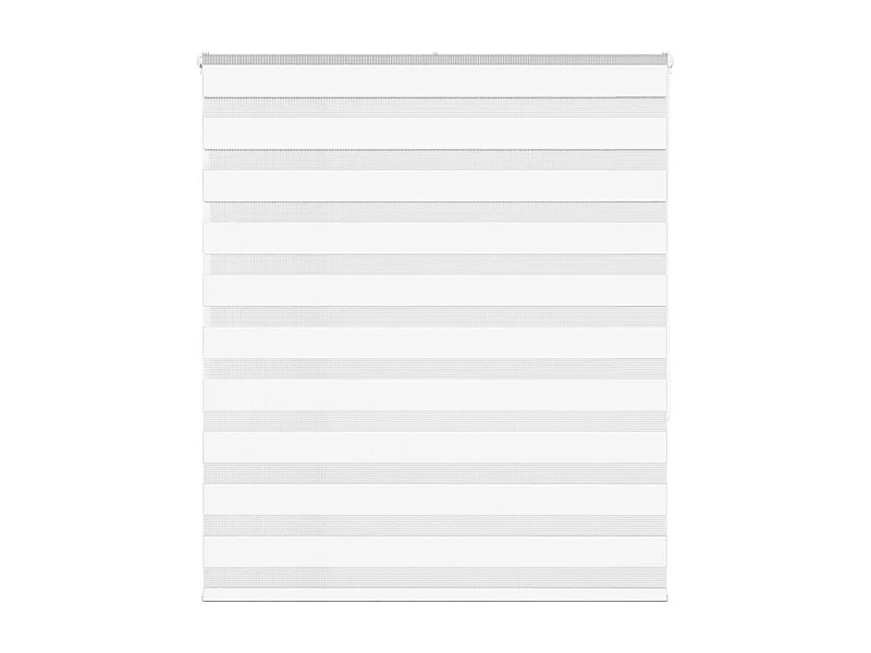 Store zèbre blanc 130x150 cm largeur du tissu 125,9cm polyester