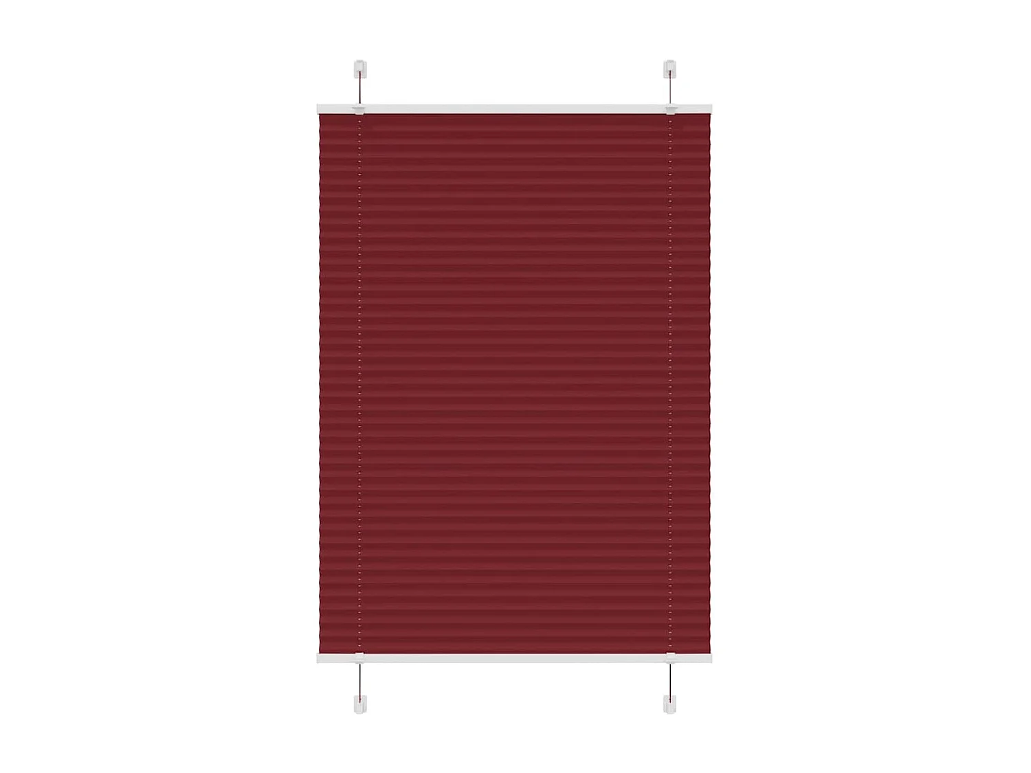 Store plissé rouge bordeaux 100x100 cm largeur du tissu 99,4 cm