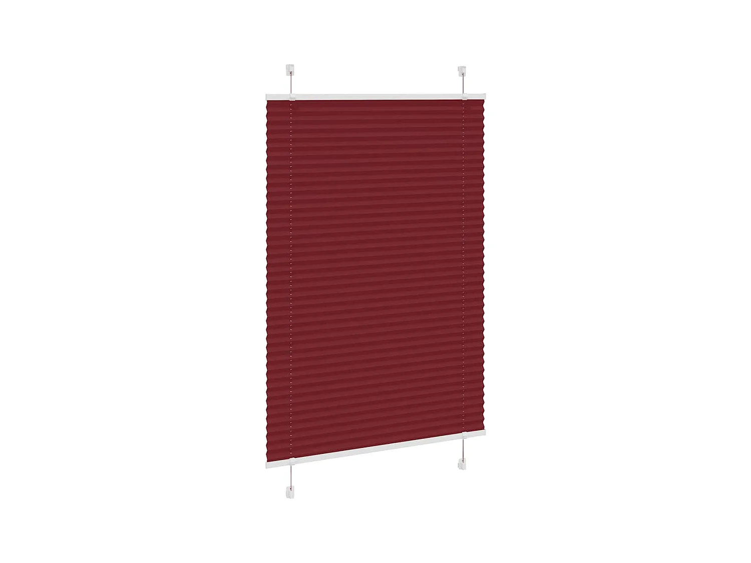 Store plissé rouge bordeaux 100x100 cm largeur du tissu 99,4 cm
