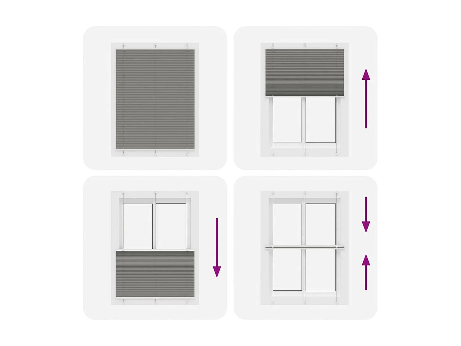 Store plissé anthracite 110x150 cm largeur du tissu 109,4 cm