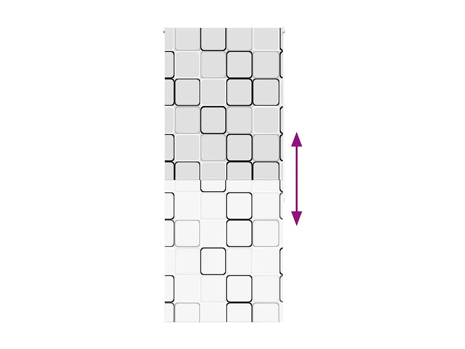 Store enrouleur de douche 110x240 cm largeur du tissu 106 cm