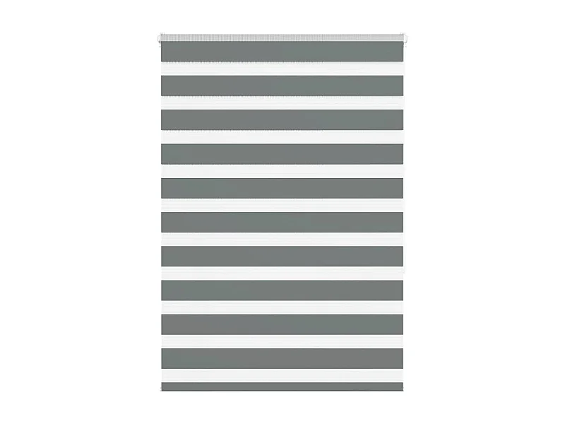 Zebra rolgordijn 110x150 cm stofbreedte 105,9 cm donkergrijs