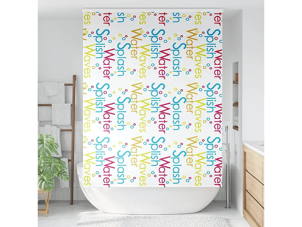 Store enrouleur de douche avec cassette largeur du tissu 156 cm