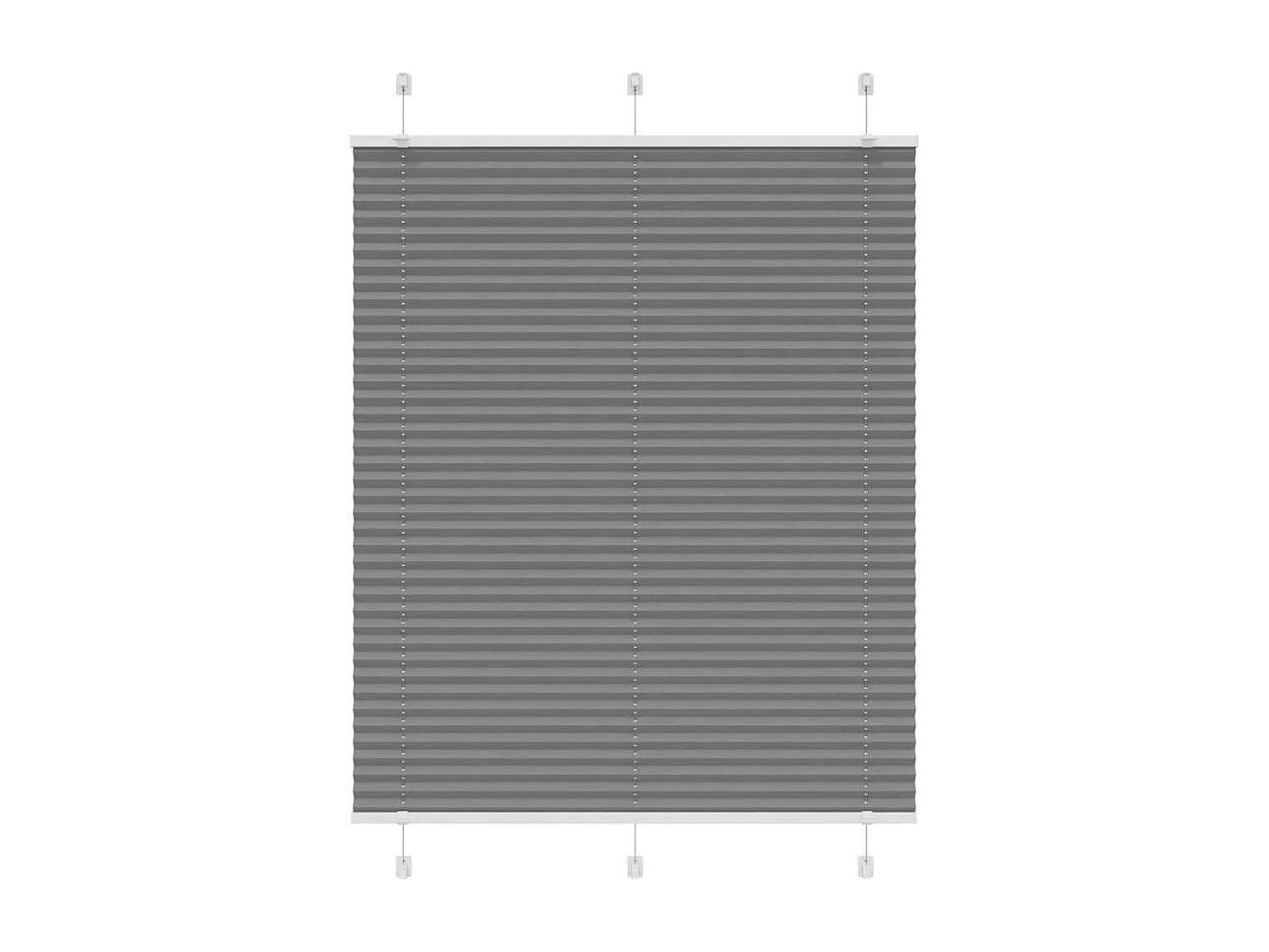 Antracite Plissada Cega 105x100 cm Largura Tecido 104,4 cm