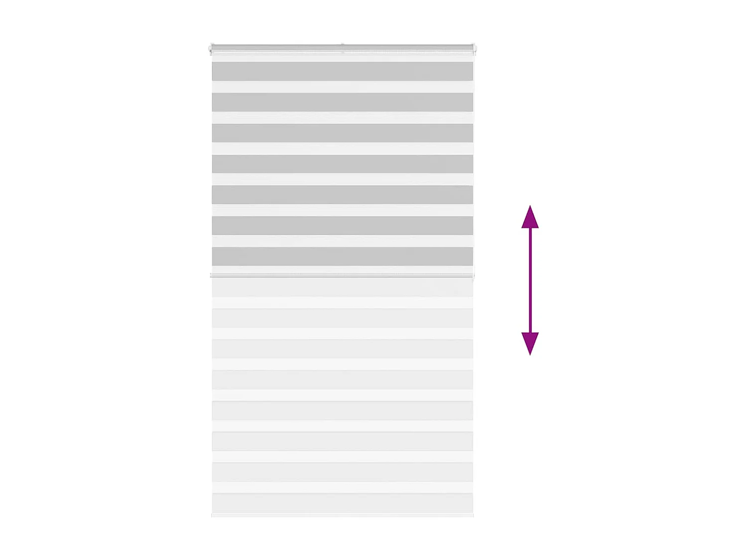 Store zèbre gris clair largeur du tissu 130,9 cm polyester