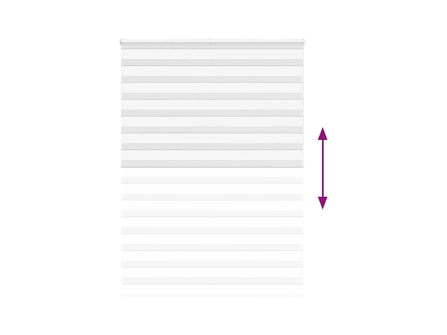 Store zèbre blanc 160x200 cm largeur du tissu 155,9cm polyester