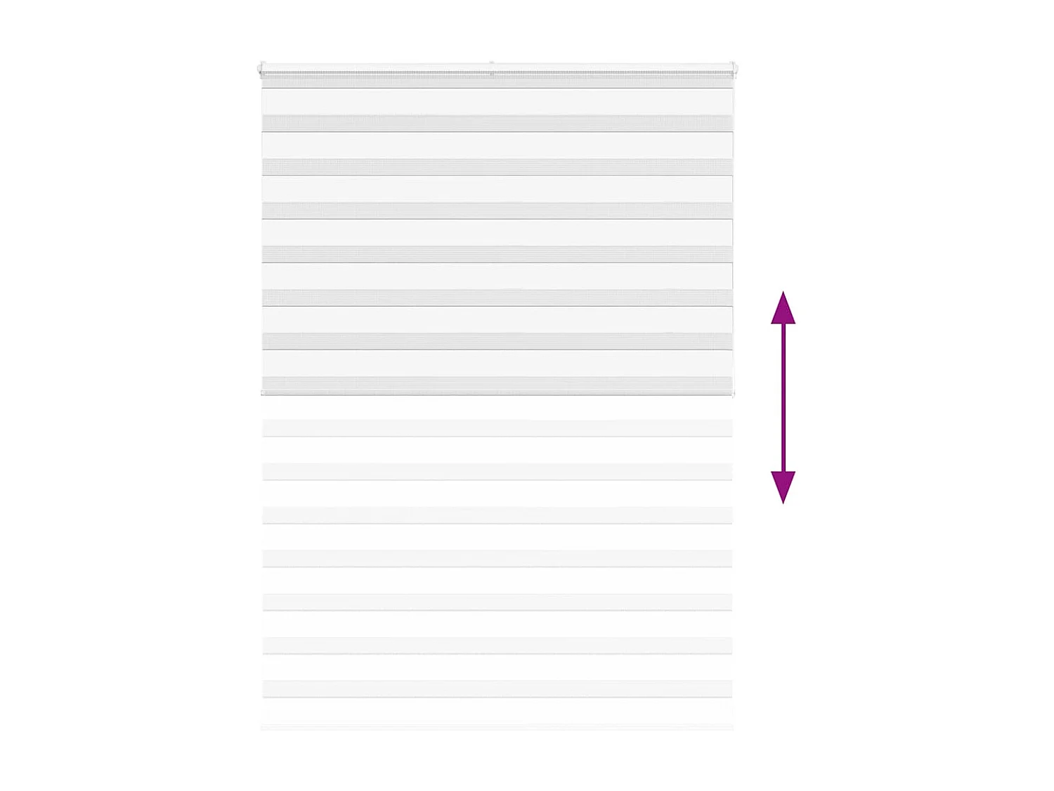 Estor cebra blanco 160x200 cm tejido ancho 155,9 cm poliéster