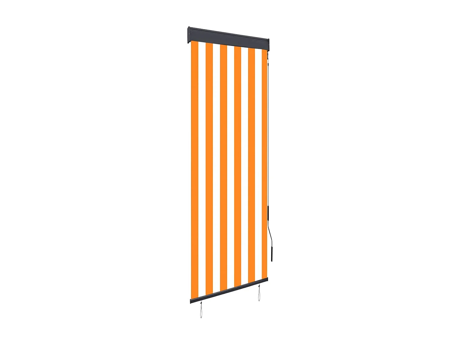 Estore de rolo para exterior 60x250 cm branco e laranja