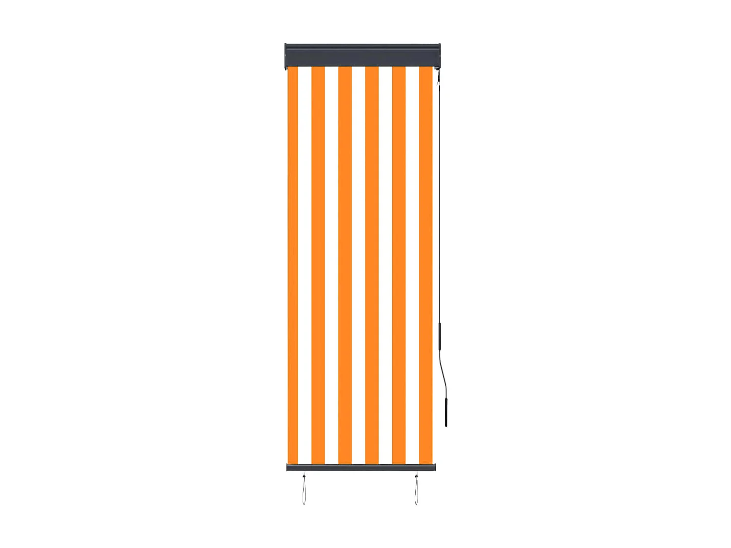 Estore de rolo para exterior 60x250 cm branco e laranja