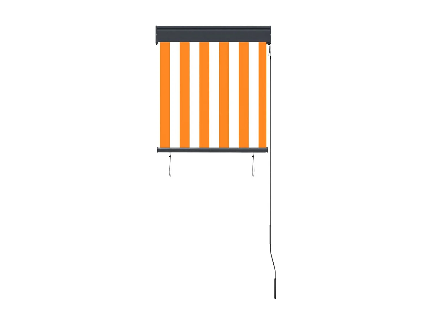 Estore de rolo para exterior 60x250 cm branco e laranja