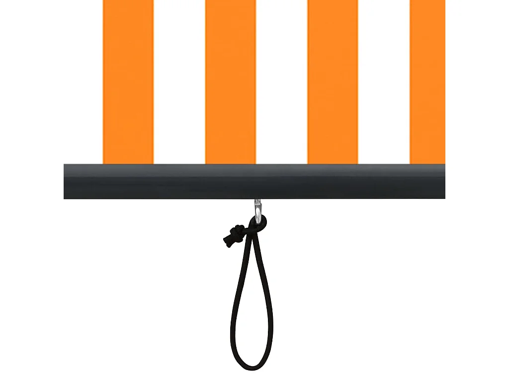 Estore de rolo para exterior 60x250 cm branco e laranja