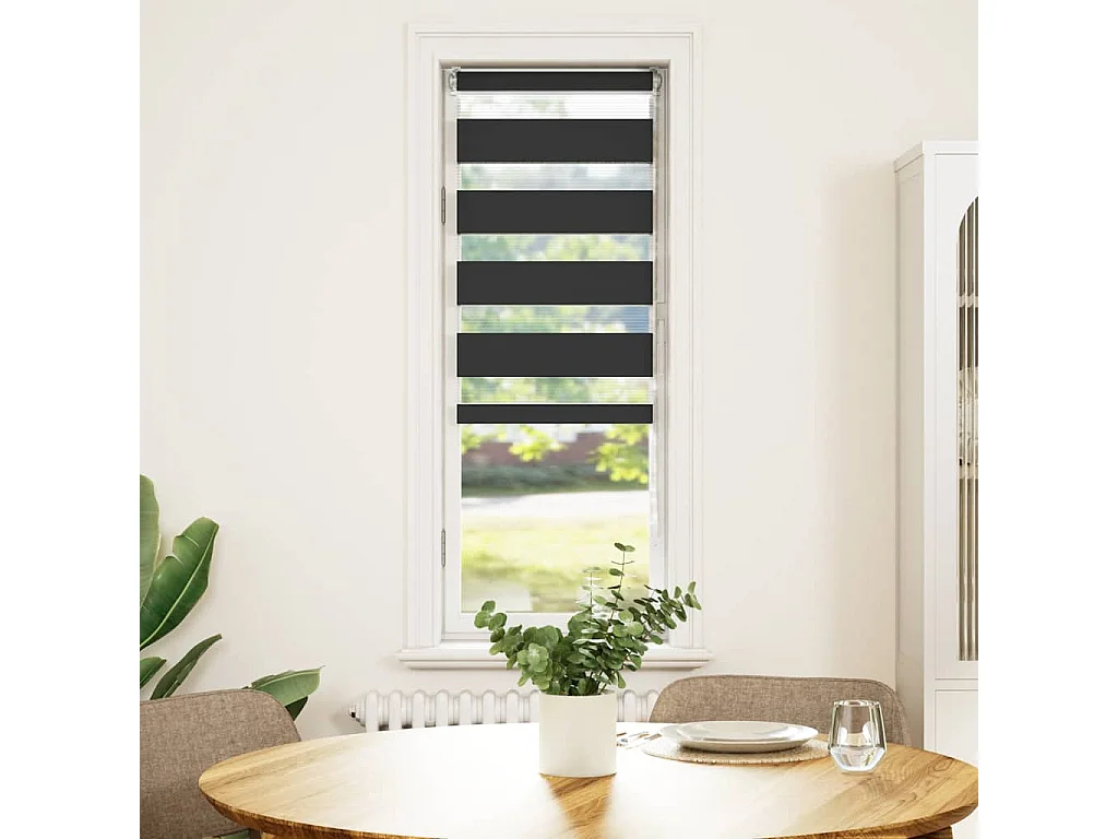 Store zèbre noir 50x100 cm largeur du tissu 45,9 cm polyester