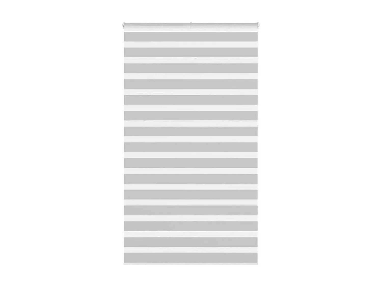 Zebra rolgordijn 125x230 cm stofbreedte 120,9 cm lichtgrijs