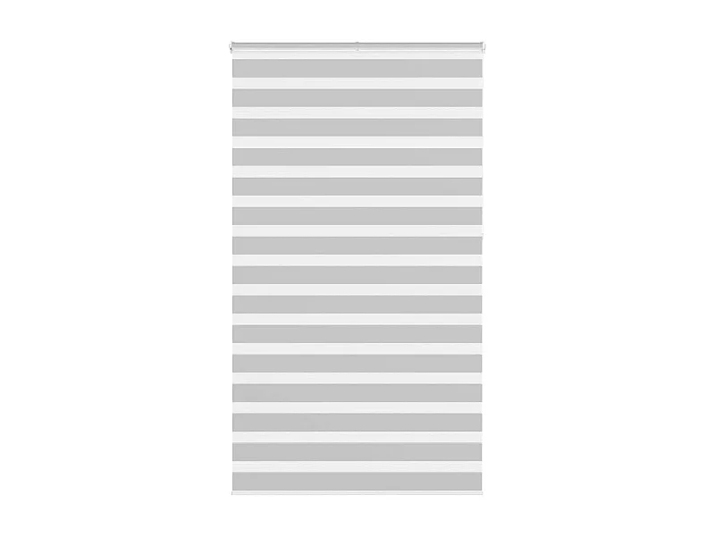 Zebra rolgordijn 125x230 cm stofbreedte 120,9 cm lichtgrijs