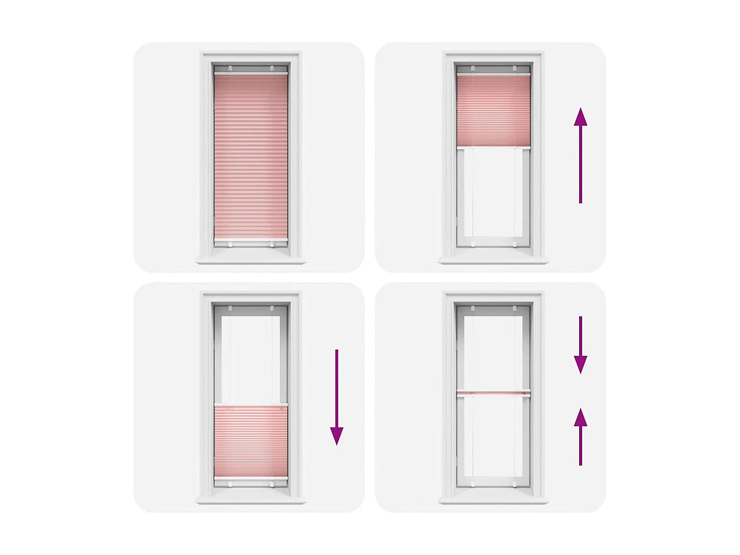 Estor Plisado rosa 65x150 cm Tela Ancho 64,4 cm Poliéster