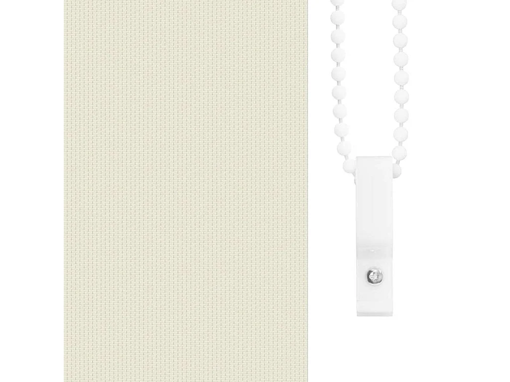 Store enrouleur occultant blanc cassé 45x175cm largeur du tissu