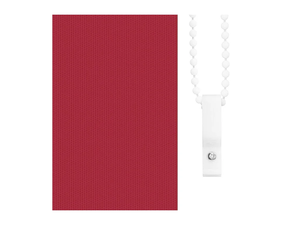 Store enrouleur occultant rouge largeur du tissu 85,7 cm