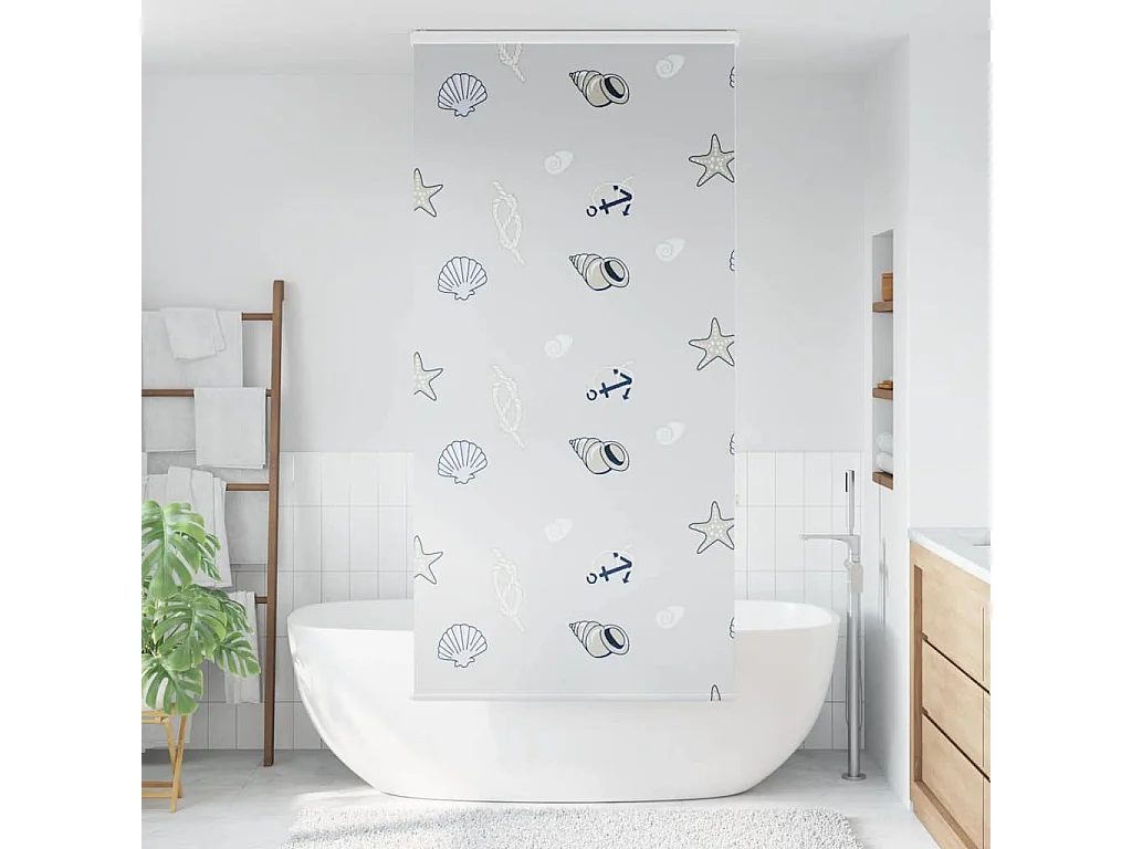 Store enrouleur de douche avec cassette largeur du tissu 96 cm
