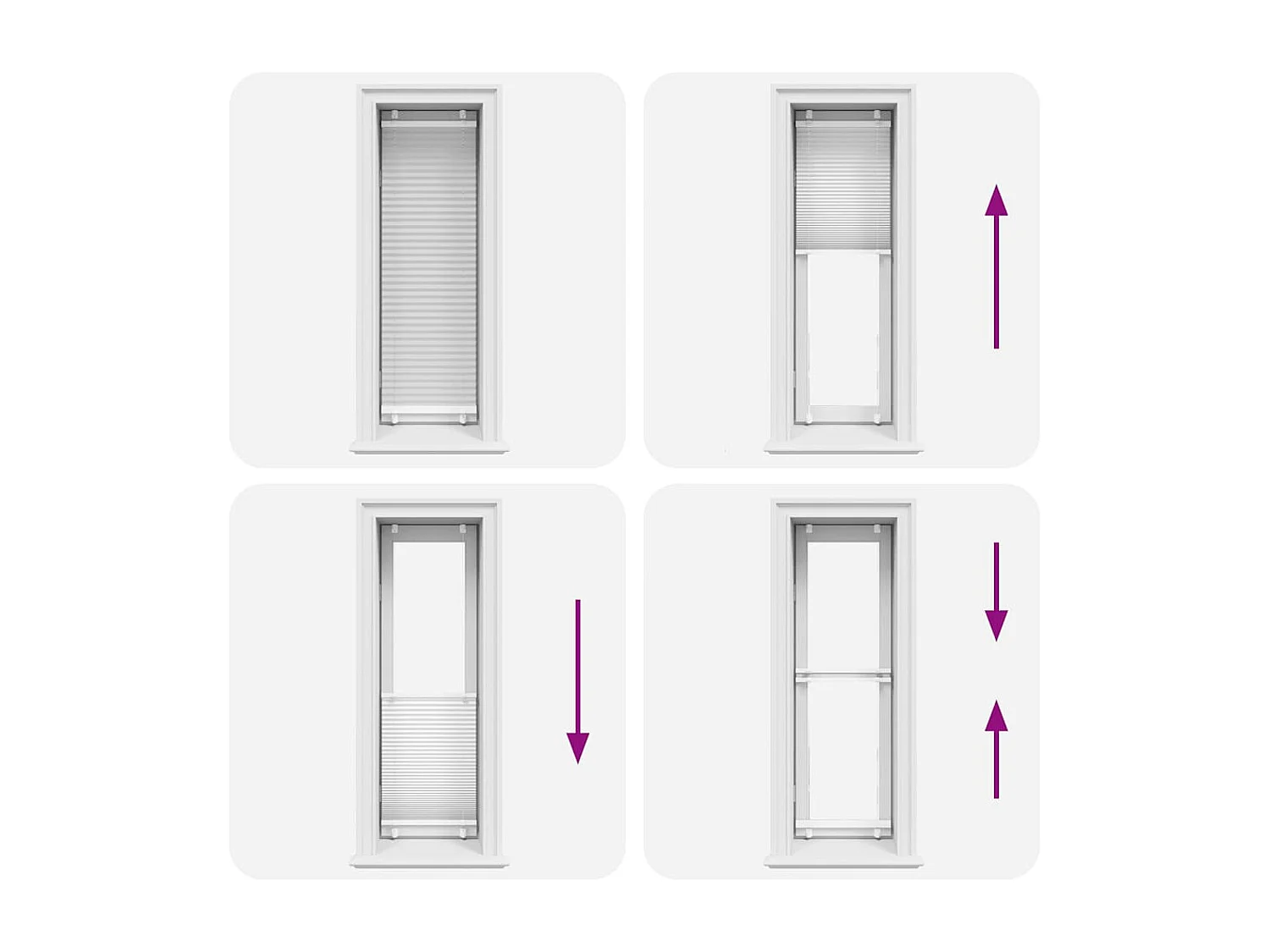 Store plissé blanc 50x150 cm largeur du tissu 49,4 cm polyester