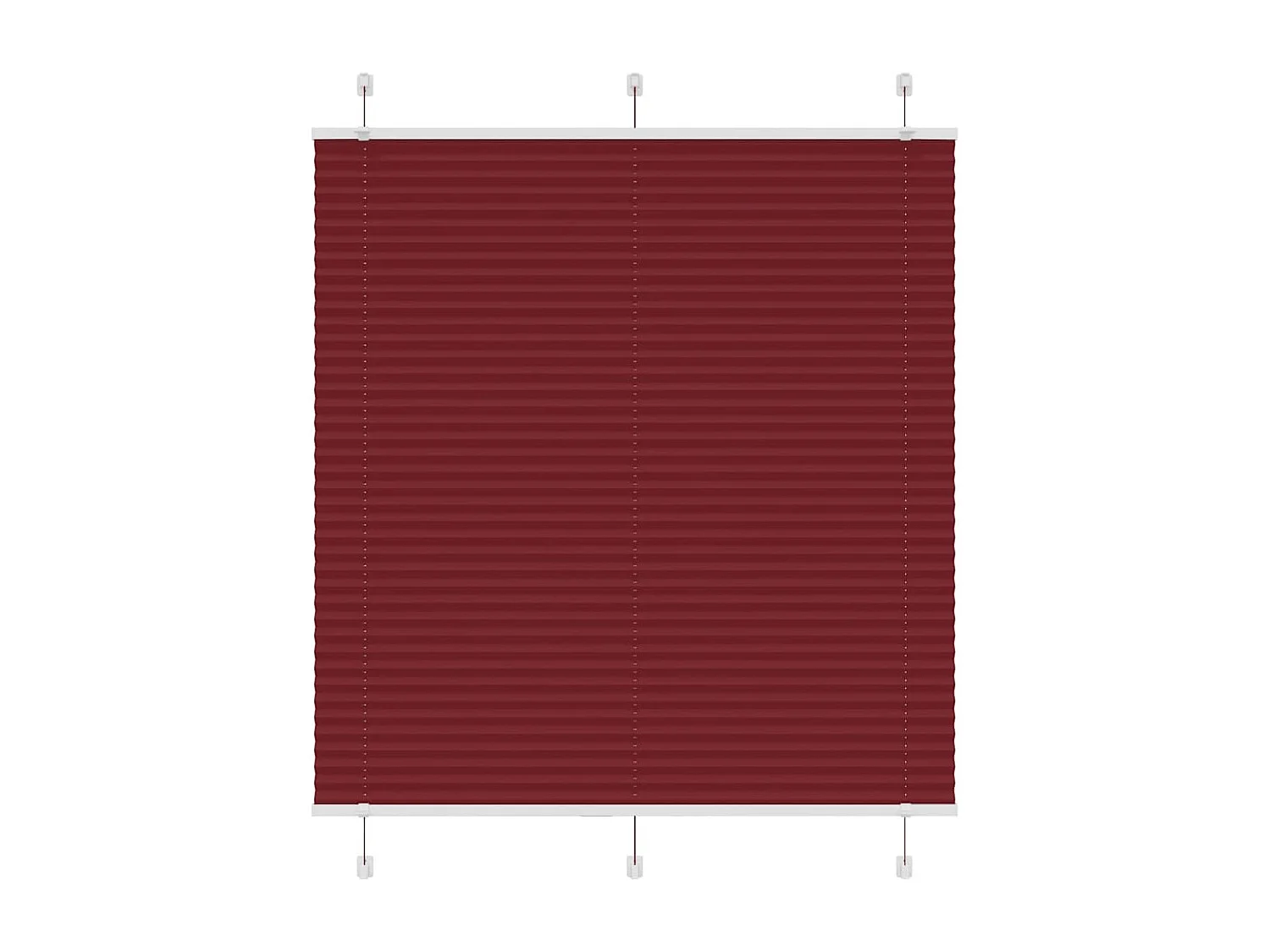 Store plissé rouge bordeaux 120x150 cm largeur du tissu 119,4cm