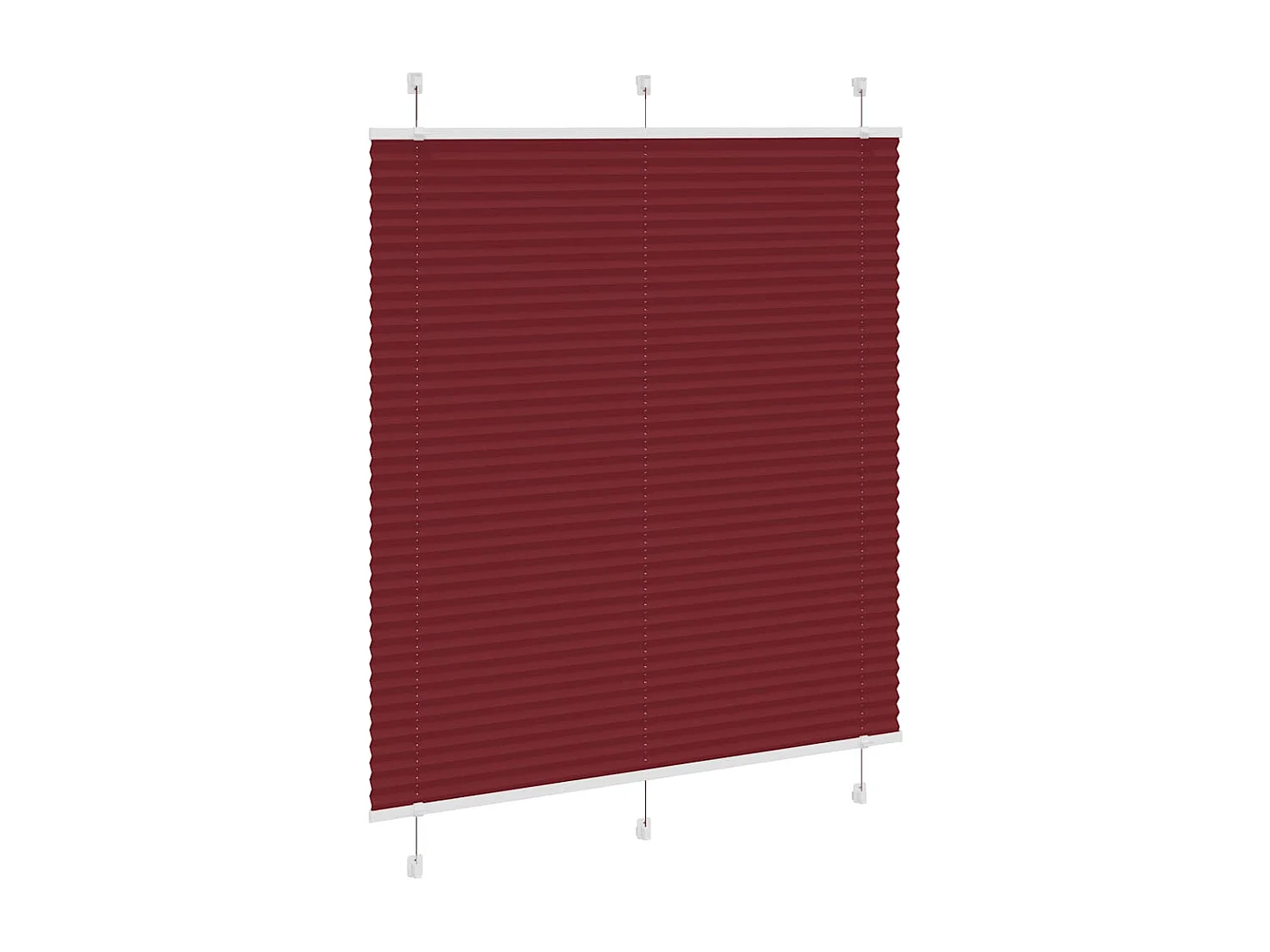 Store plissé rouge bordeaux 120x150 cm largeur du tissu 119,4cm