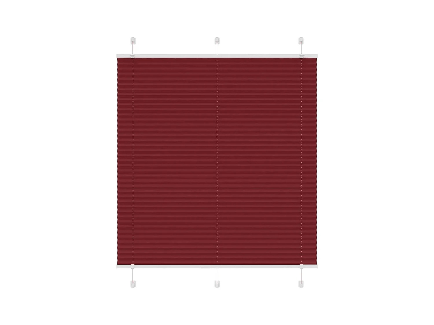 Plissé rolgordijn 120x150cm stofbreedte 119,4cm bordeauxrood