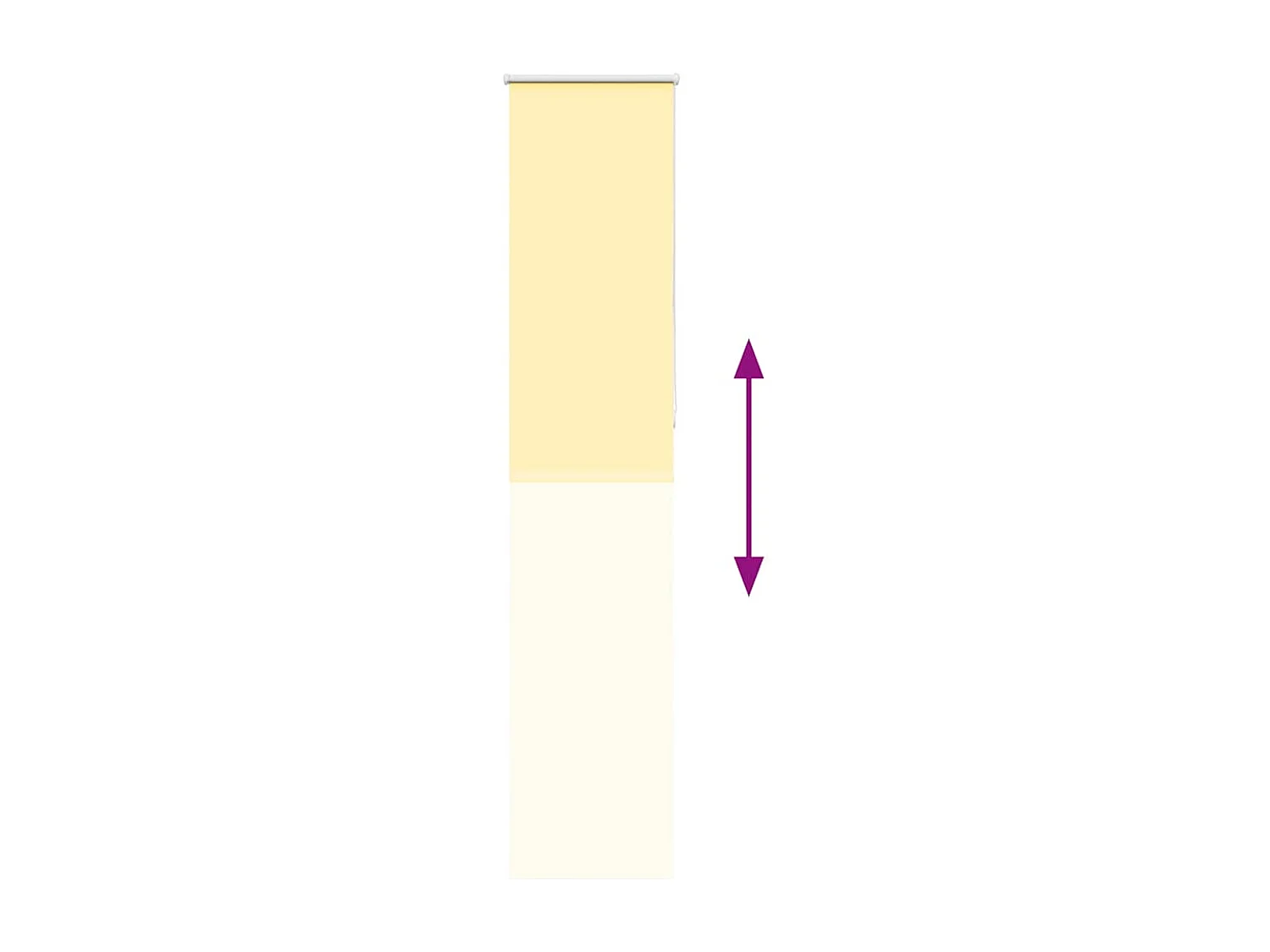 Estor Enrollable Opaco Amarillo 50x230 cm Tela Ancho 45,7 cm
