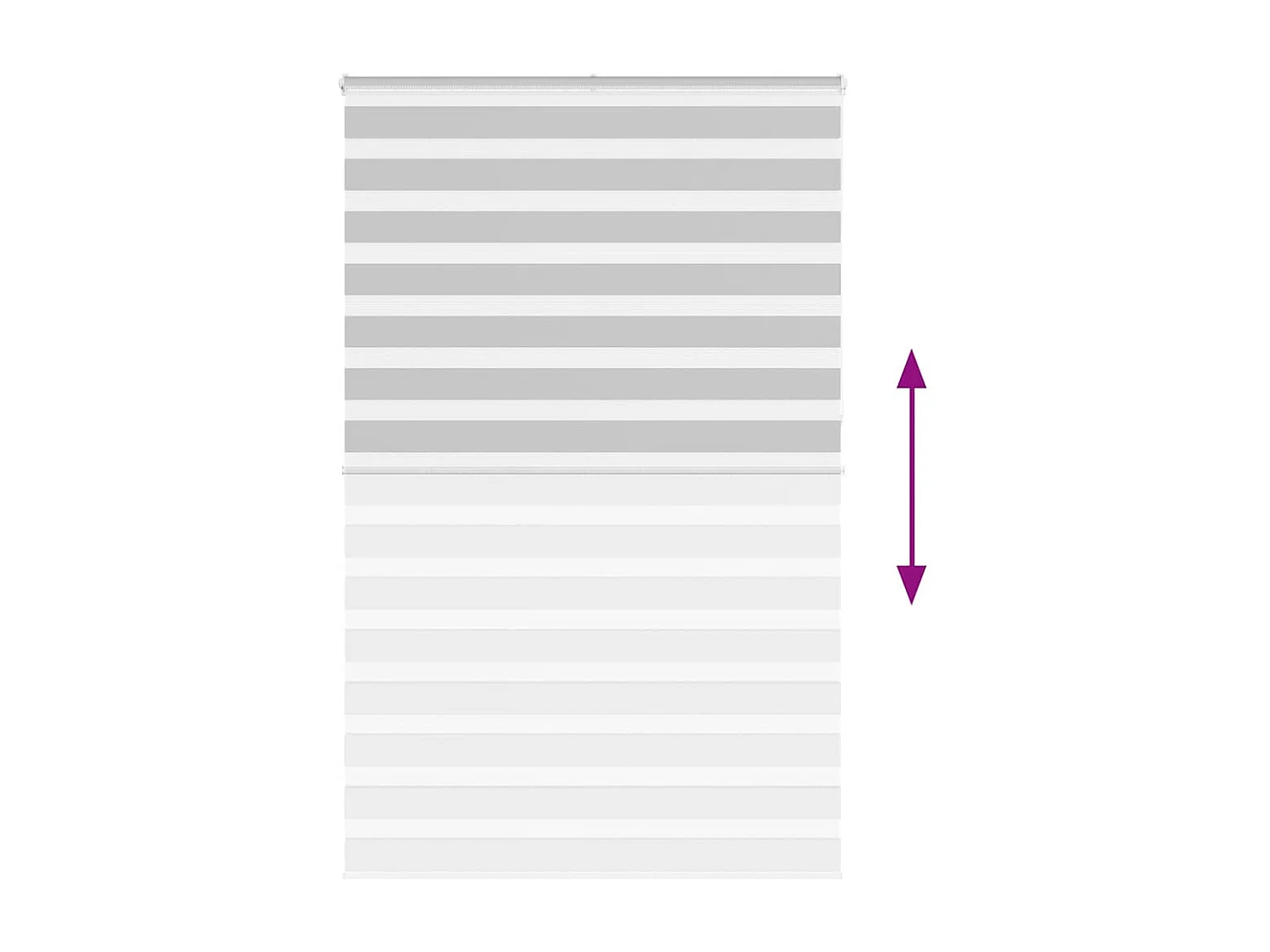 Estor cebra gris claro 140x230cm tejido ancho 135,9cm poliéster