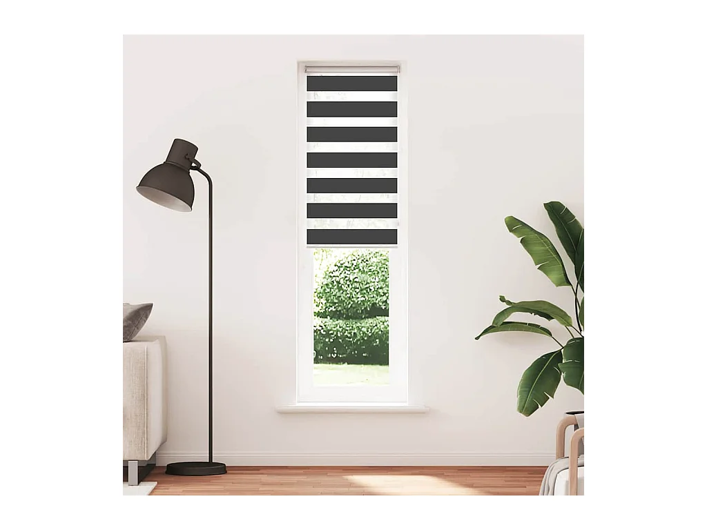 Store zèbre noir 60x230 cm largeur du tissu 55,9 cm polyester