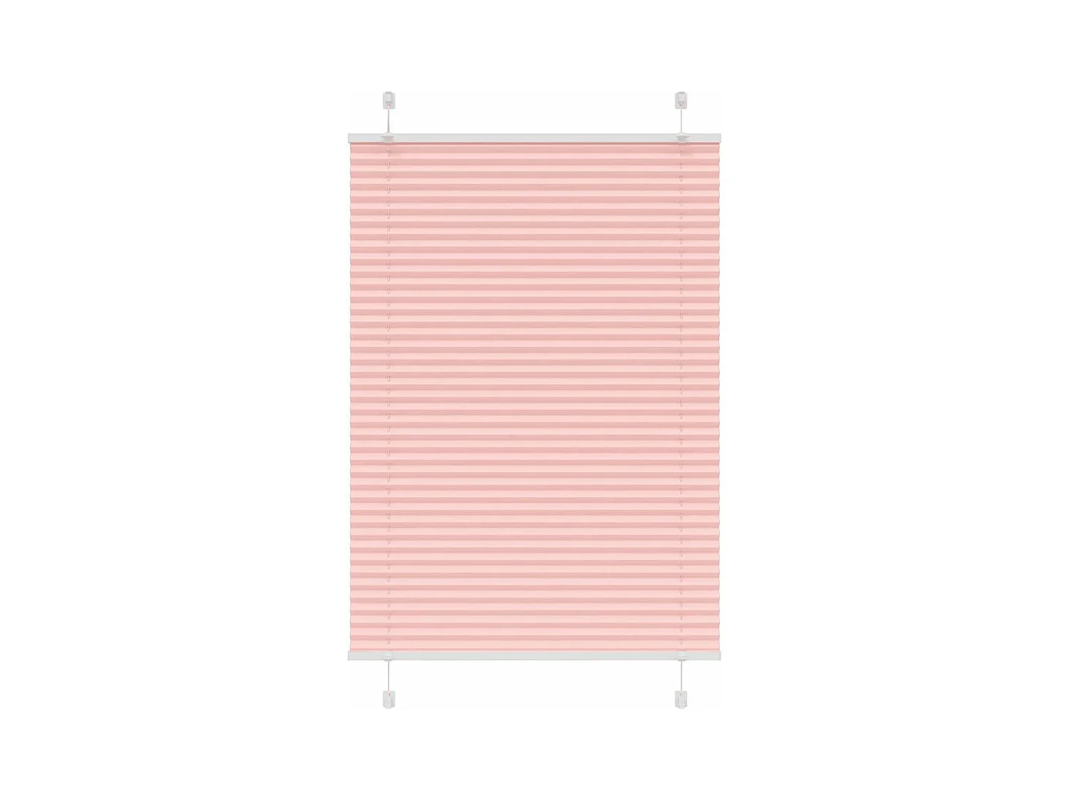 Store plissé rose 100x100 cm largeur du tissu 99,4 cm polyester