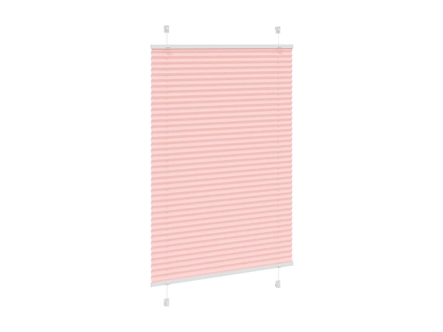 Store plissé rose 100x100 cm largeur du tissu 99,4 cm polyester