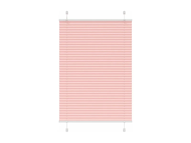 Store plissé rose 100x100 cm largeur du tissu 99,4 cm polyester