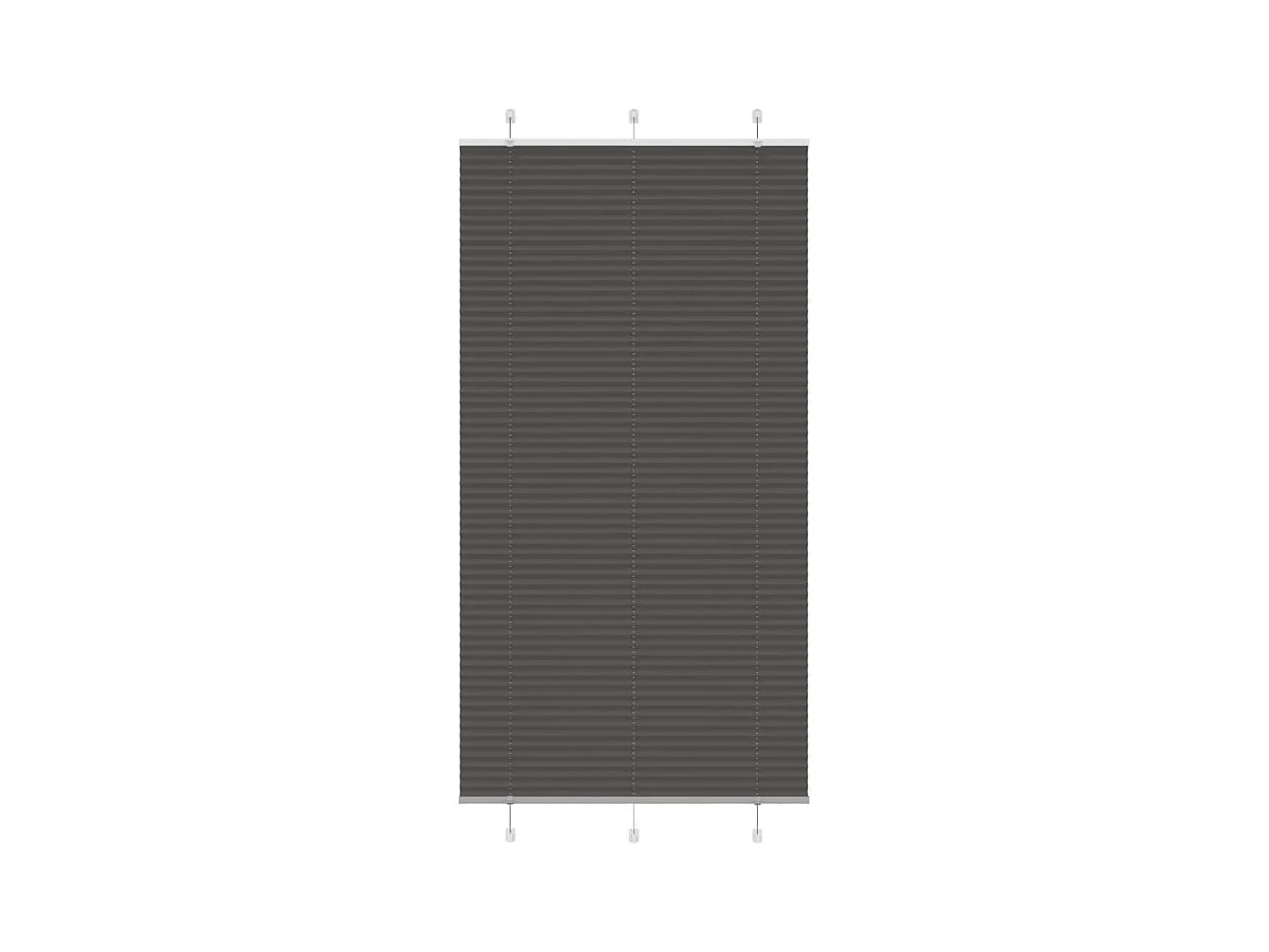 Store plissé noir 105x200 cm largeur du tissu 104,4cm polyester