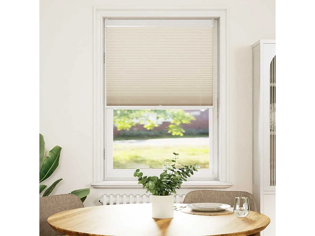 Estor plisado color crema 90x100 cm