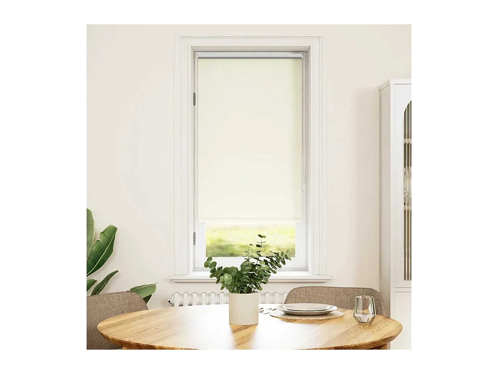 Store enrouleur occultant beige 40 x 100 cm