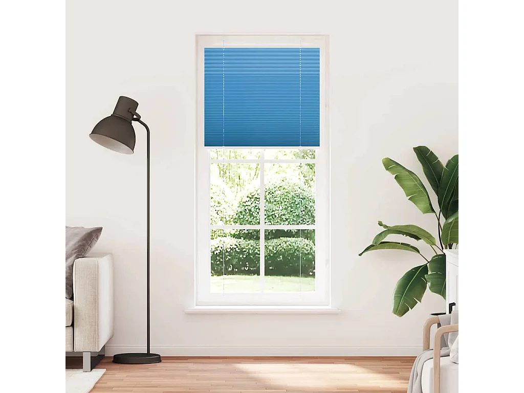 Estor Plisado azul 90x200 cm Tela Ancho 89,4 cm Poliéster