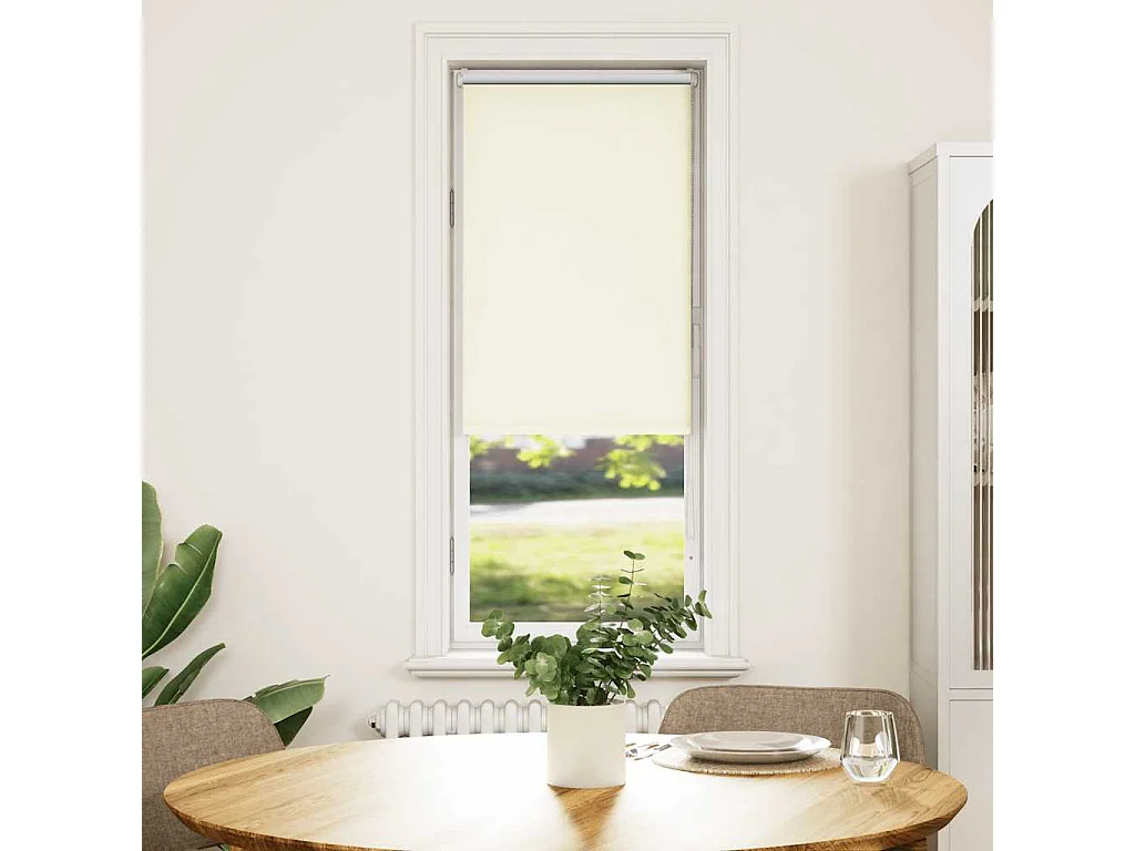 Estor Enrollable Opaco Blanco Roto 55x175cm Tela Ancho 50,7cm