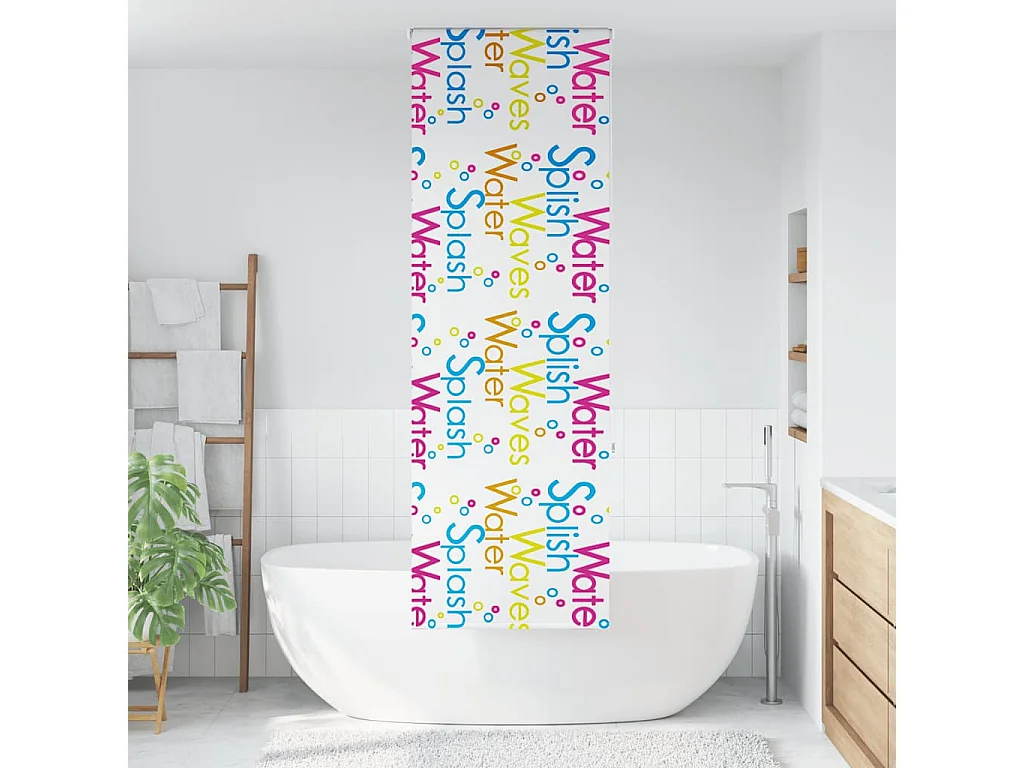 Estor enrollable para ducha tela 60x240 cm ancho 56 cm