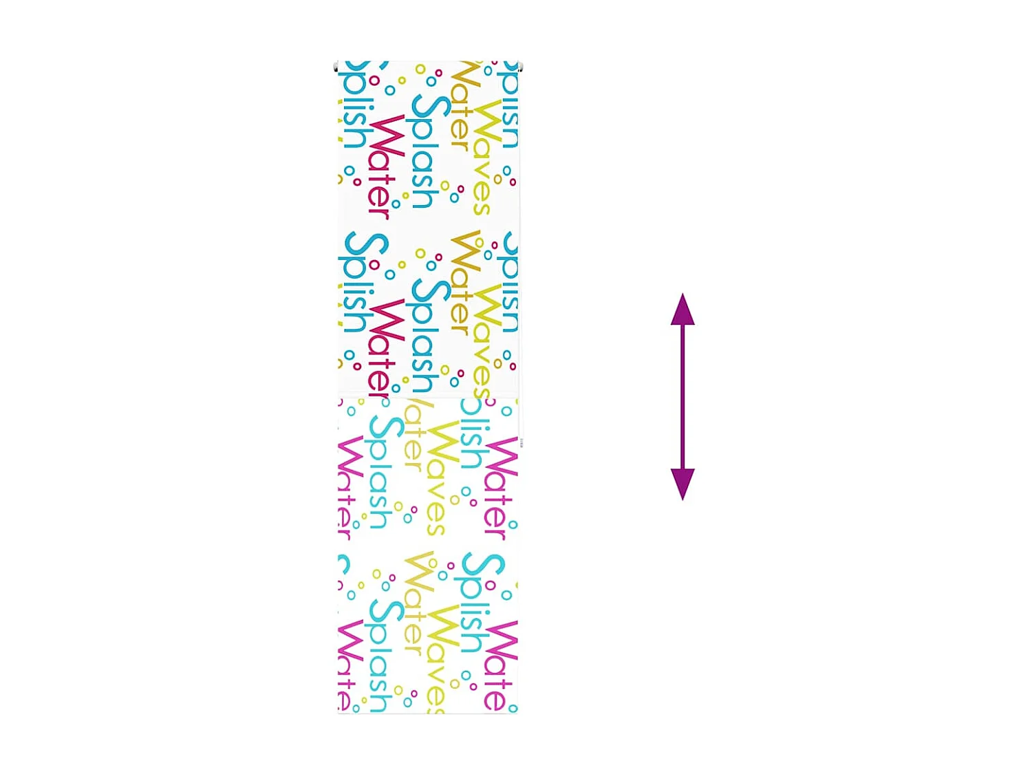 Estor enrollable para ducha tela 60x240 cm ancho 56 cm