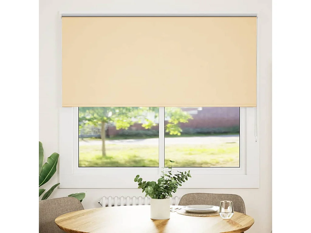 Estor Enrollable Opaco Beige 160x150 cm Tela Ancho 156,6 cm