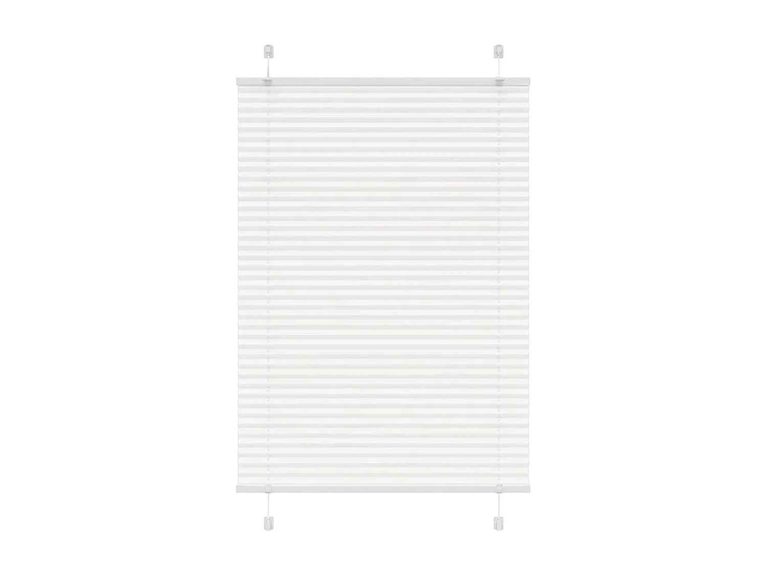 Branco Plissada Cega 85x100 cm Largura Tecido 84,4 cm Poliéster