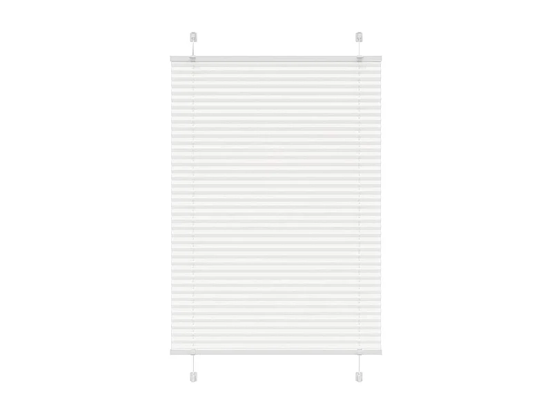 Branco Plissada Cega 85x100 cm Largura Tecido 84,4 cm Poliéster