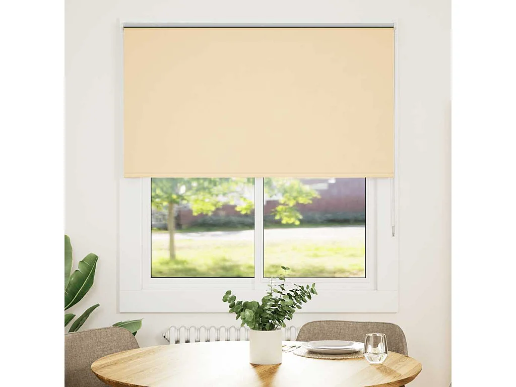 Estor Enrollable Opaco Beige 120x150 cm Tela Ancho 116,6 cm
