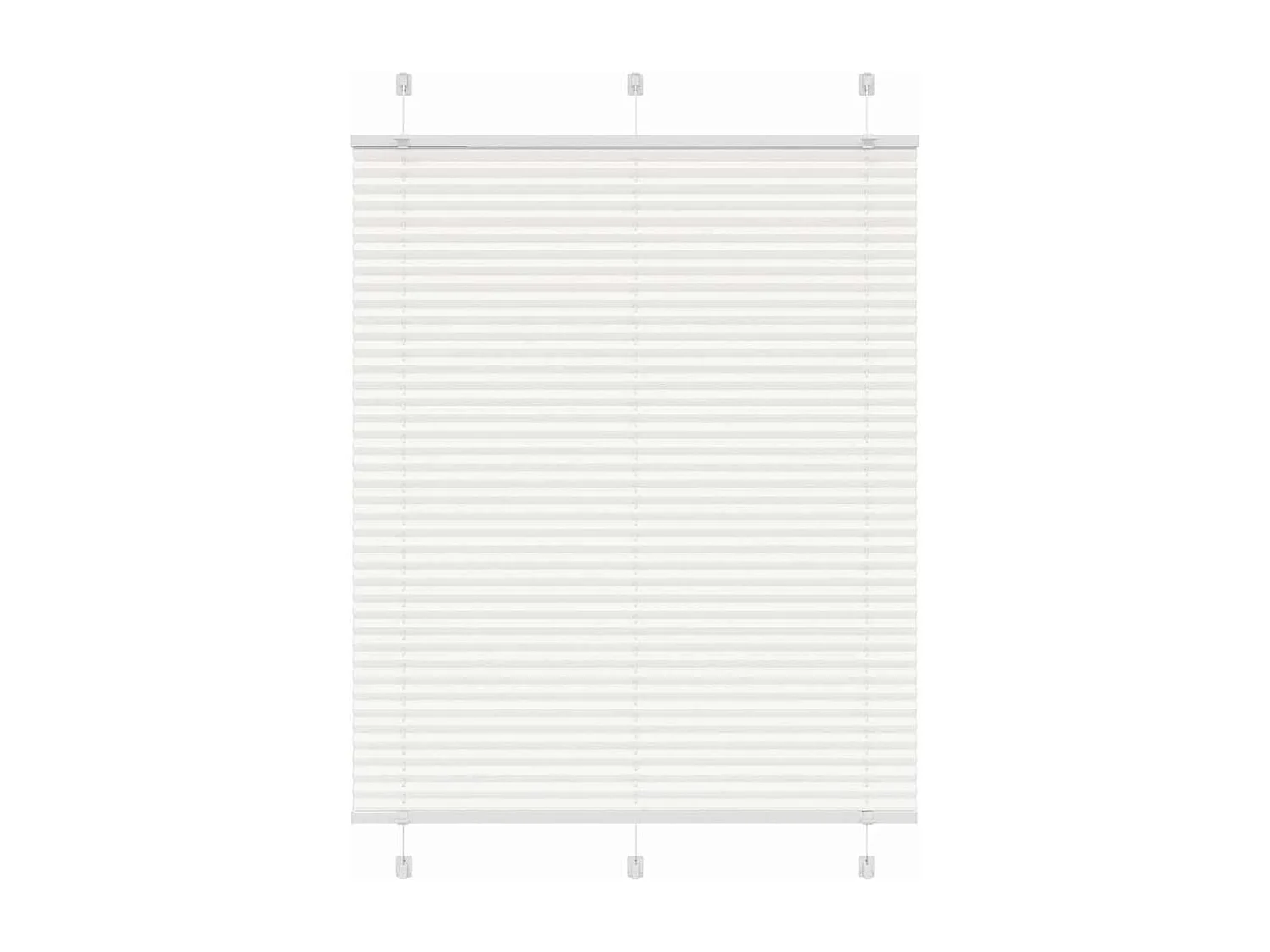 Plissé rolgordijn 110x100cm stofbreedte 109,4cm polyester wit