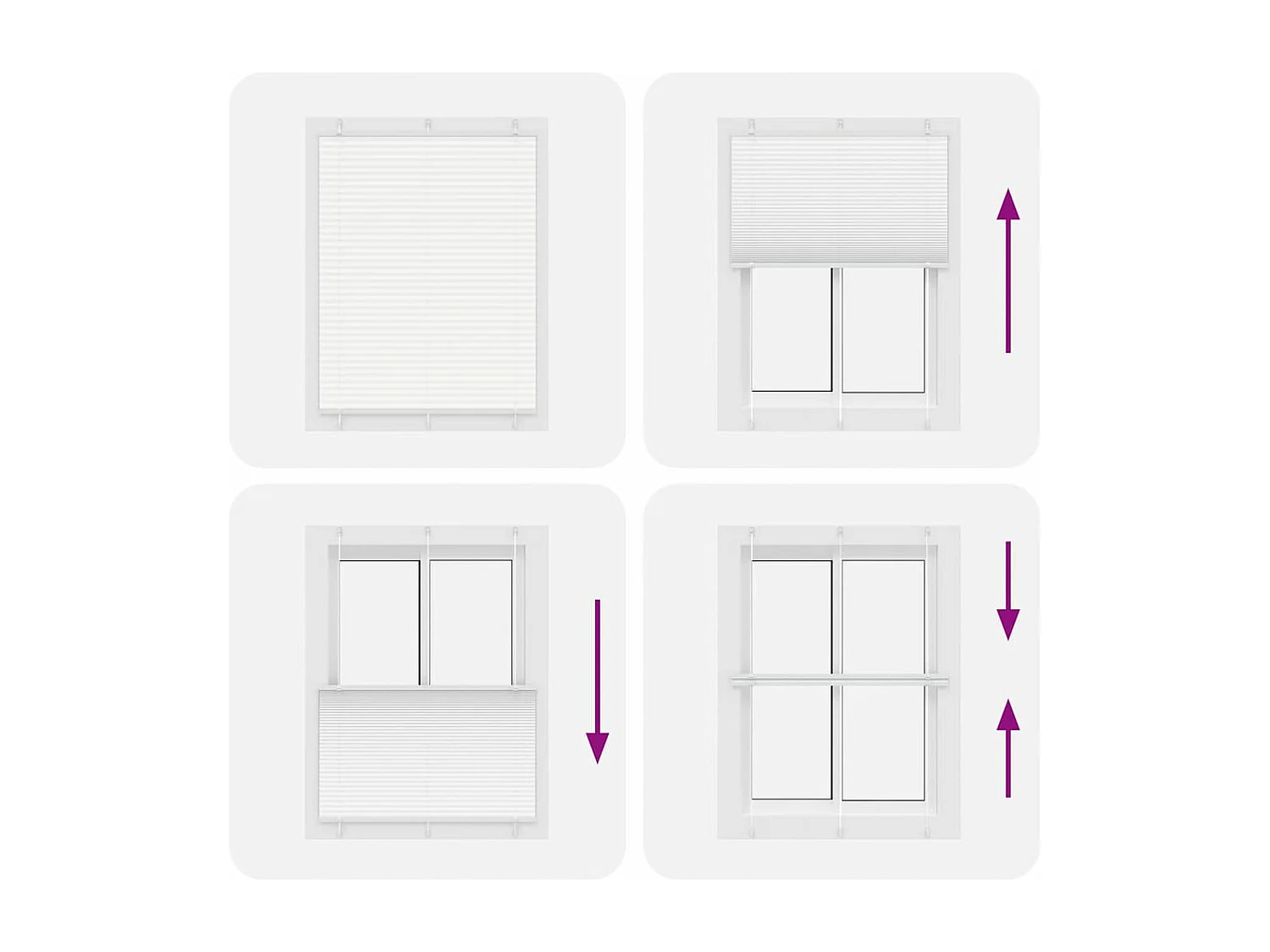 Plissé rolgordijn 110x100cm stofbreedte 109,4cm polyester wit