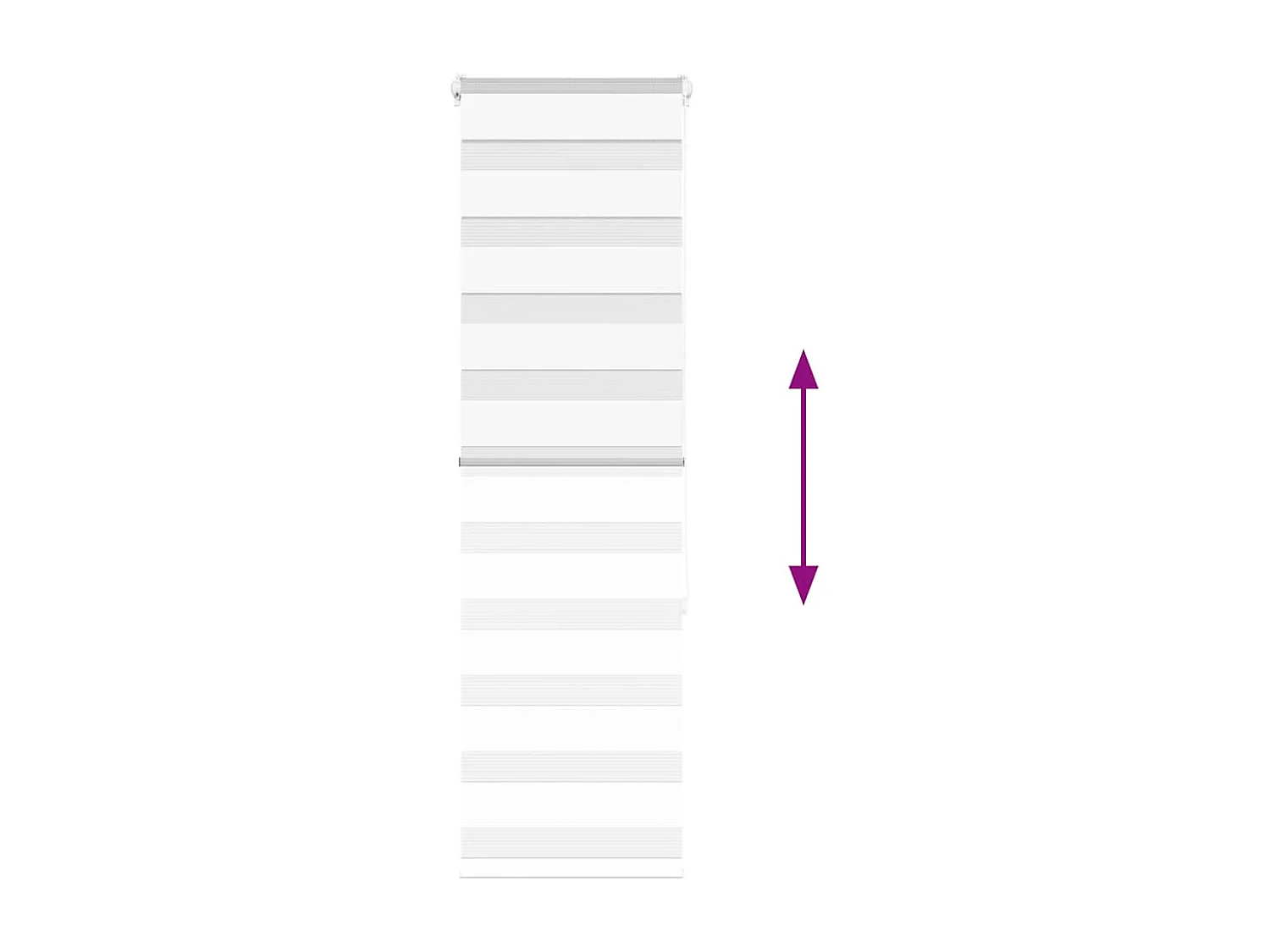 Estor cebra blanco 40x150 cm tejido ancho 35,9 cm poliéster